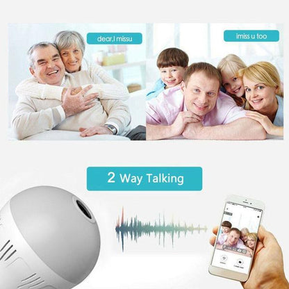 Wifi Flexible Light Bulb Camera 1080p Hd Wireless 360 Degree Panoramic
