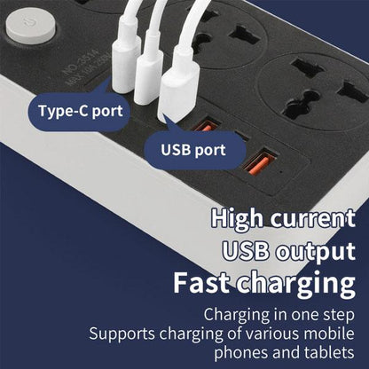 603pu Speed-x Power Universal Travel 3socket+3usb+2type-c Cabel Length