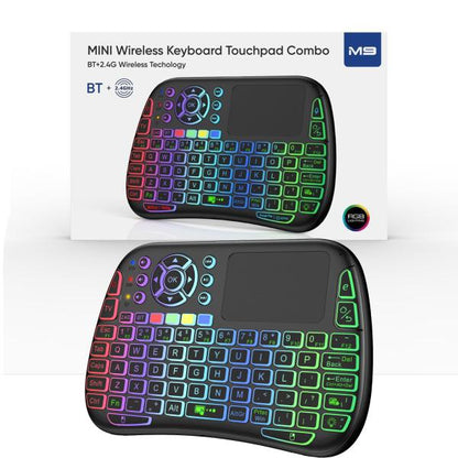 M9 Bluetooth Mini Wireless Keyboard 7 Backlit 2.4g Air Mouse Remote To