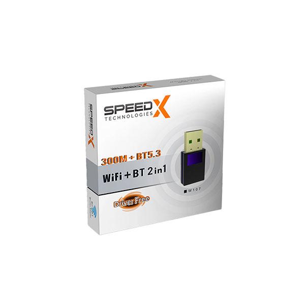 Alfa W107 (2-in-1) WiFi + Bluetooth 5.3 USB Adapter 300mbps Plug & Play