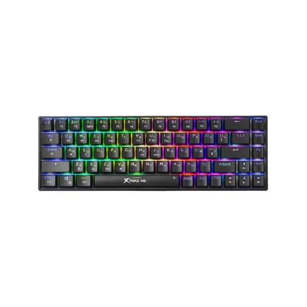 Xtrike Me GK-995W 68 Keys Wireless 2.4g Bt5.2 Tri Mode Gaming Mechanical Keyboard Black
