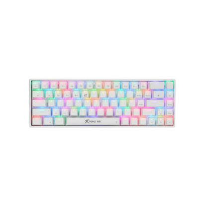 Xtrike Me GK-995W Wh 68 Keys Wireless 2.4g Bt5.2 Tri Mode Gaming Mechanical Keyboard White