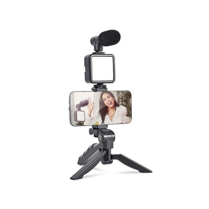 Ay-49 Video Making Kit Vlogging Tripod Triple Band Light