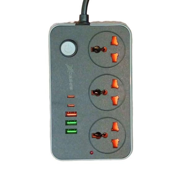603pu Speed-x Power Universal Travel 3socket+3usb+2type-c Cabel Length