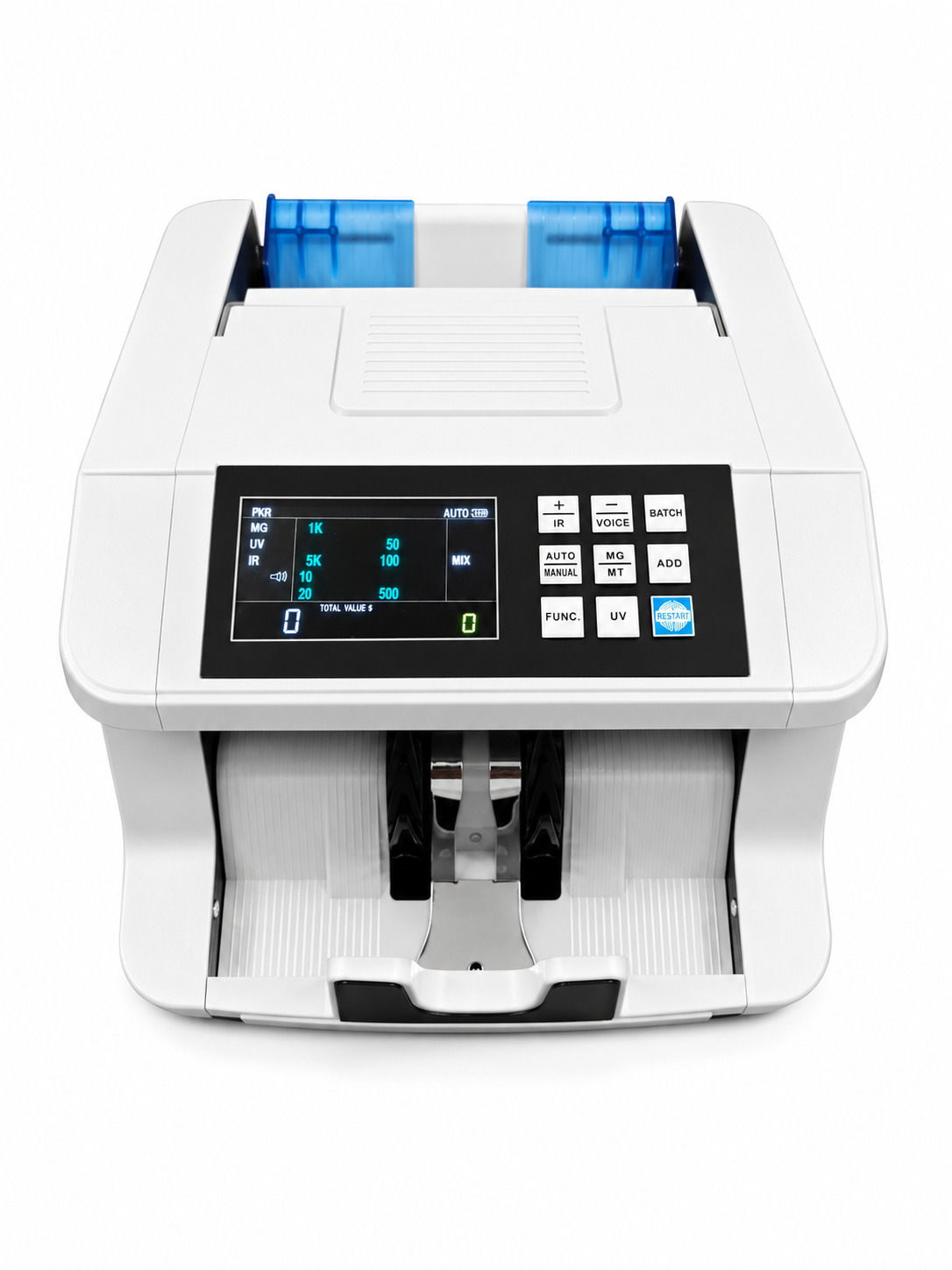 Hypermartz™ 980 Battery Operated Mixed Note Counting Machine with Fake Note Detection