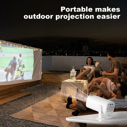 Hypermartz™ P30 Mini 4K Android 14 Dual Wifi and Bluetooth Portable Projector