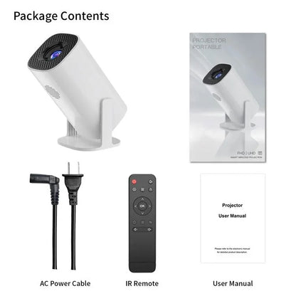 Hypermartz™ P30 Mini 4K Android 14 Dual Wifi and Bluetooth Portable Projector