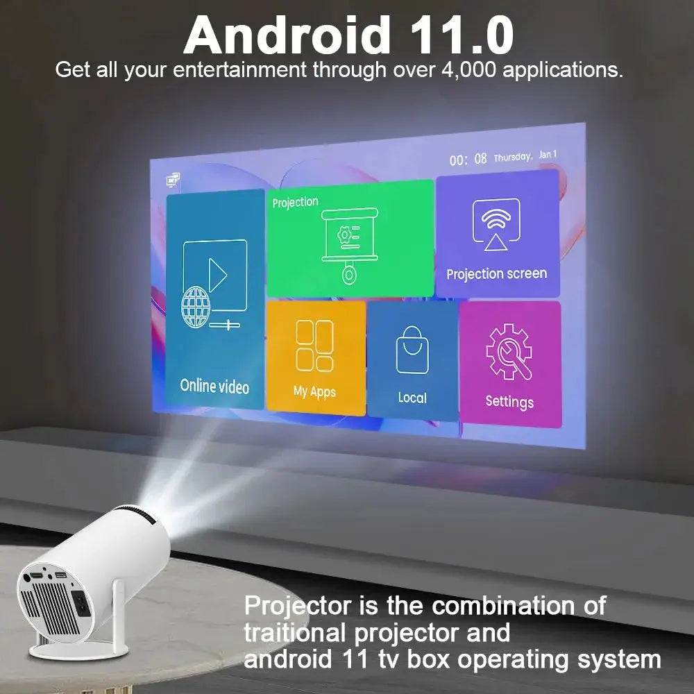 Gaming Projector With Controller & Android 11 Support