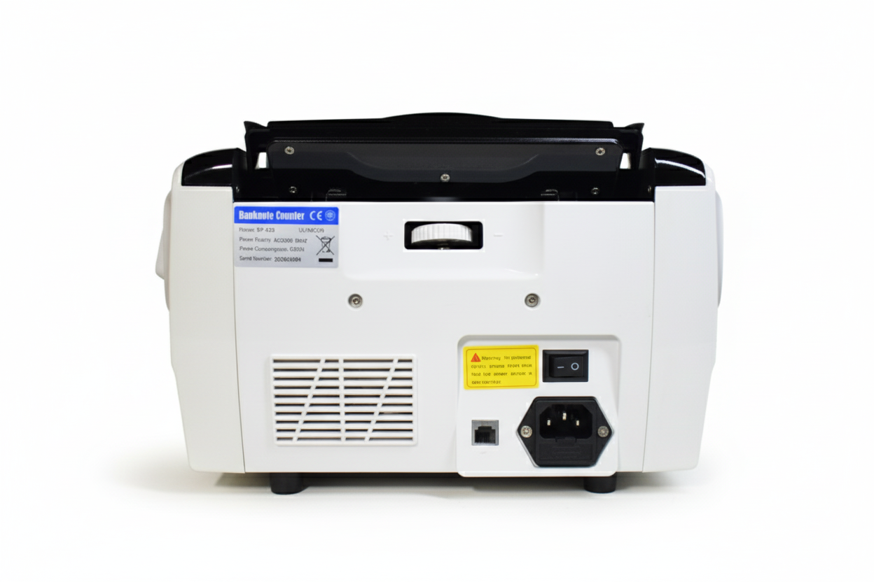 cash counting machine back