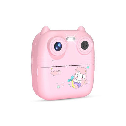 D8S Childrens Time Front/back Rear HD Digital Thermal Print Camera 1080p 48MP Pink