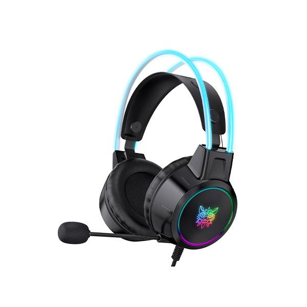 Onikuma-x15 Pro RGB Head Beam With Mic, 3.5mm Wired Earphones, Durable Stereo Surround, RGB Gaming Headset