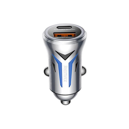 Remax CC06 36W Dual-port Zinc Alloy Fast Car Charger With LED Light